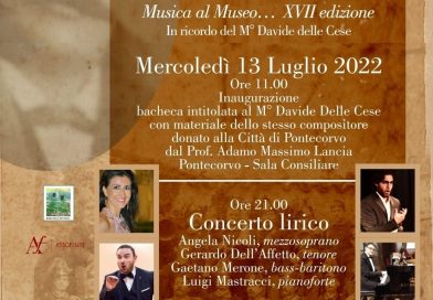 Pontecorvo- Musiche sul Monte Leuci, concerto in onore di Davide Delle Cese